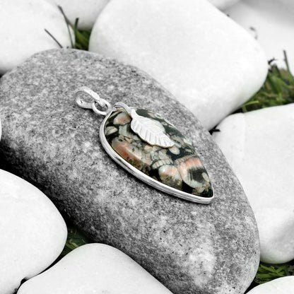 Natural Crinoid Fossil Coral Pendant P-1585 SDP122476