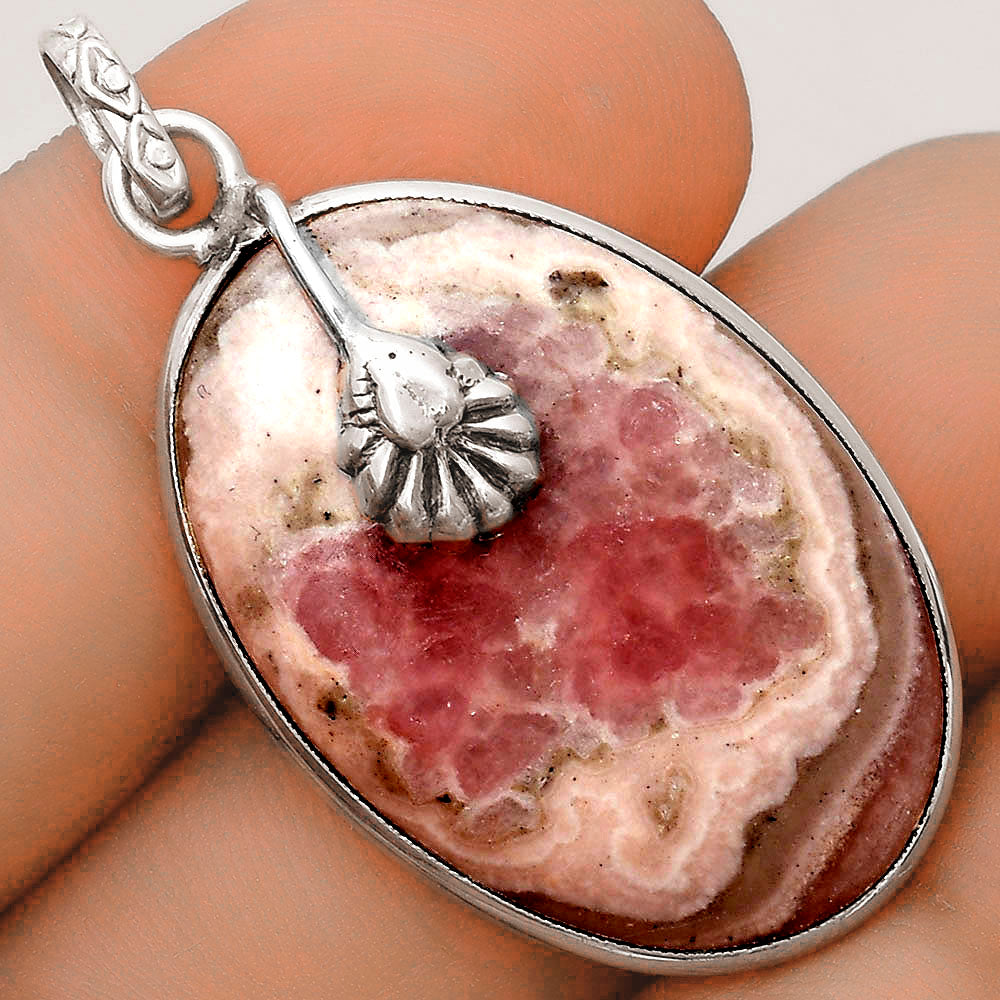 Natural Rhodochrosite Argentina Pendant P-1700 SDP122526