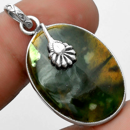 Natural Chrome Chalcedony Pendant P-1700 SDP122527