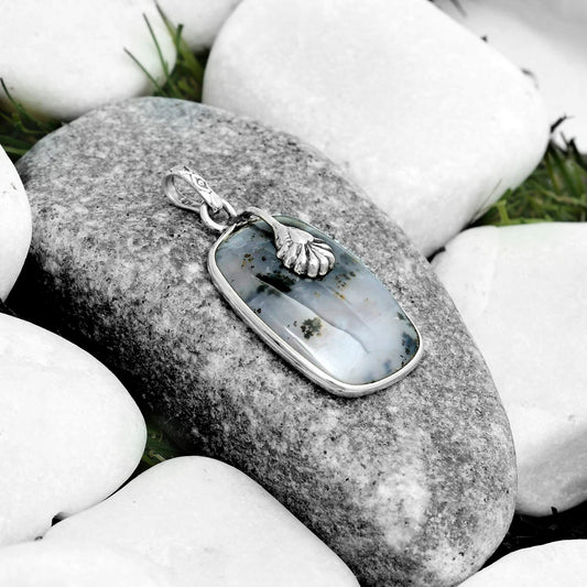 Natural Robinson Ranch Plume Agate Pendant P-1700 SDP122531