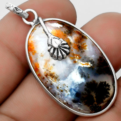 Natural Robinson Ranch Plume Agate Pendant P-1700 SDP122541
