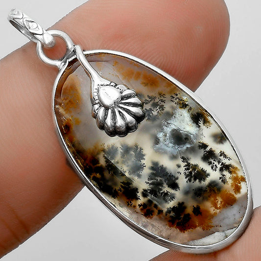 Natural Robinson Ranch Plume Agate Pendant P-1700 SDP122542