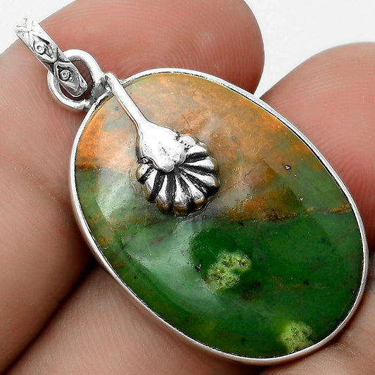 Natural Chrome Chalcedony Pendant P-1700 SDP122556