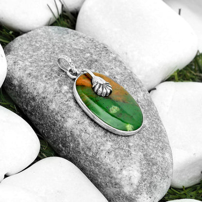 Natural Chrome Chalcedony Pendant P-1700 SDP122556