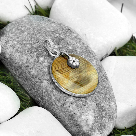 Natural Petrified Wood Pendant P-1700 SDP122581