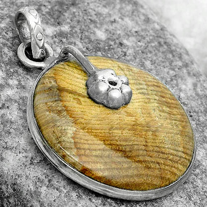 Natural Petrified Wood Pendant P-1700 SDP122586