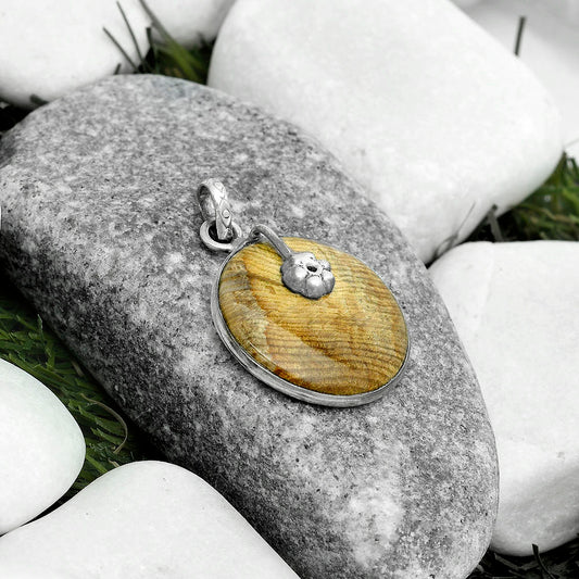 Natural Petrified Wood Pendant P-1700 SDP122586