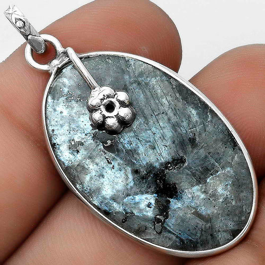 Larvikite Stone - Black Moonstone Pendant P-1700 SDP122588