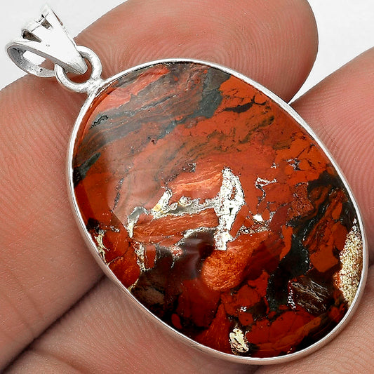 Natural Red Brecciated Jasper Pendant P-1001 SDP122728