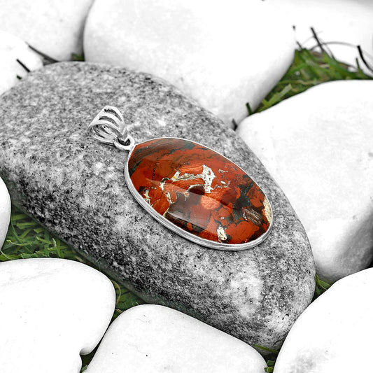 Natural Red Brecciated Jasper Pendant P-1001 SDP122728