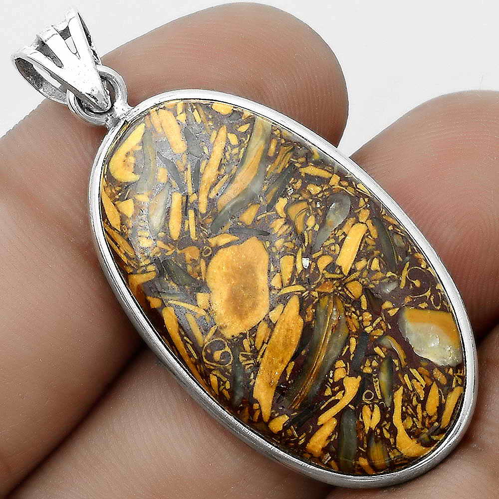 Natural Coquina Fossil Jasper - India Pendant P-1001 SDP122800