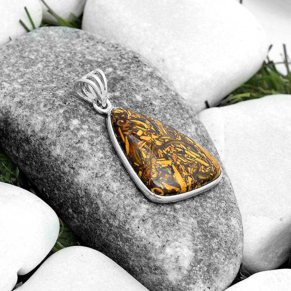 Natural Coquina Fossil Jasper - India Pendant P-1001 SDP122857