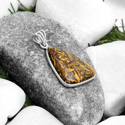 Natural Coquina Fossil Jasper - India Pendant P-1001 SDP122857