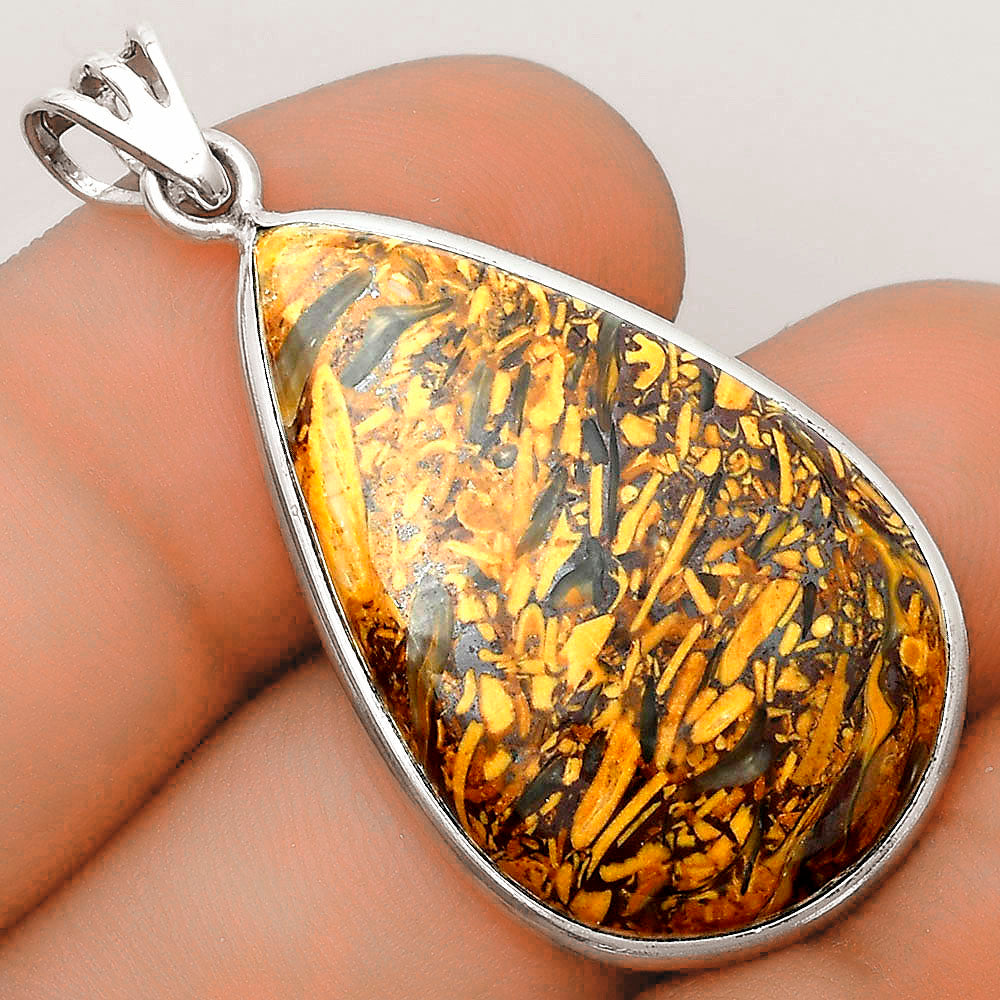 Natural Coquina Fossil Jasper - India Pendant P-1001 SDP122928