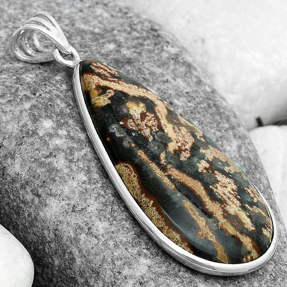 Natural Viper Skin Jasper Pendant P-1001 SDP122933