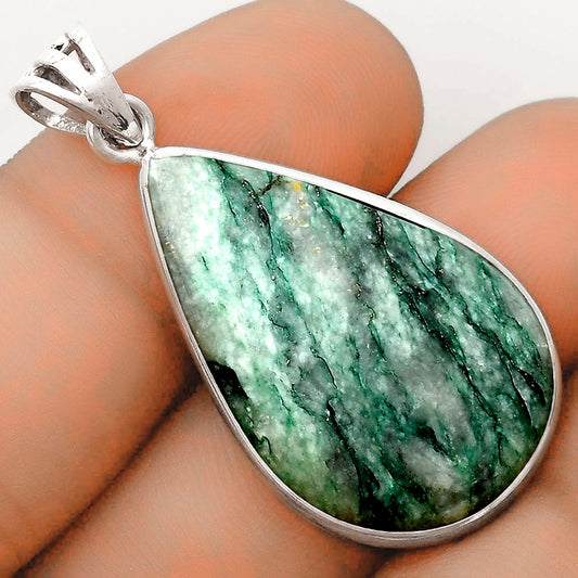 Natural Tree Weed Moss Agate - India Pendant P-1001 SDP122991