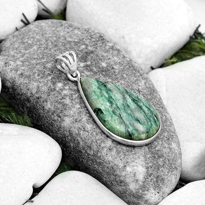 Natural Tree Weed Moss Agate - India Pendant P-1001 SDP122991