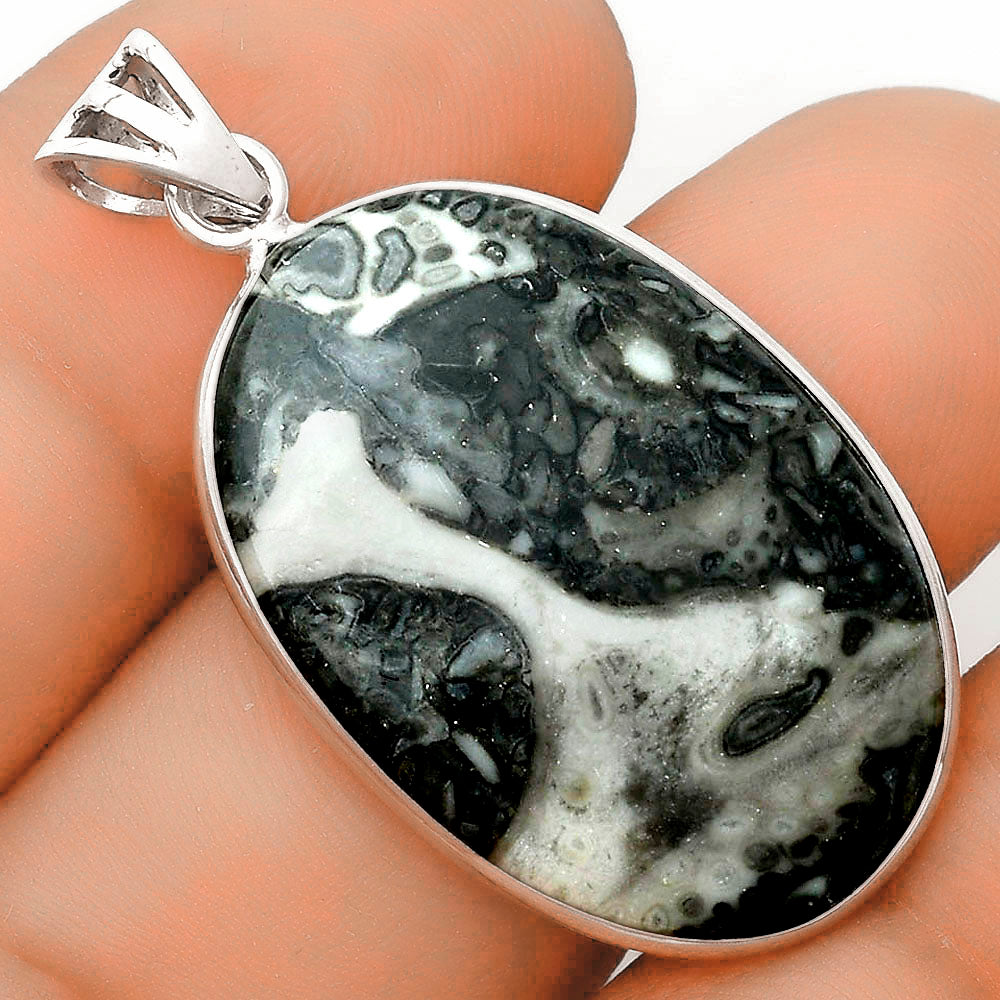 Natural Mexican Cabbing Fossil Pendant P-1001 SDP123043