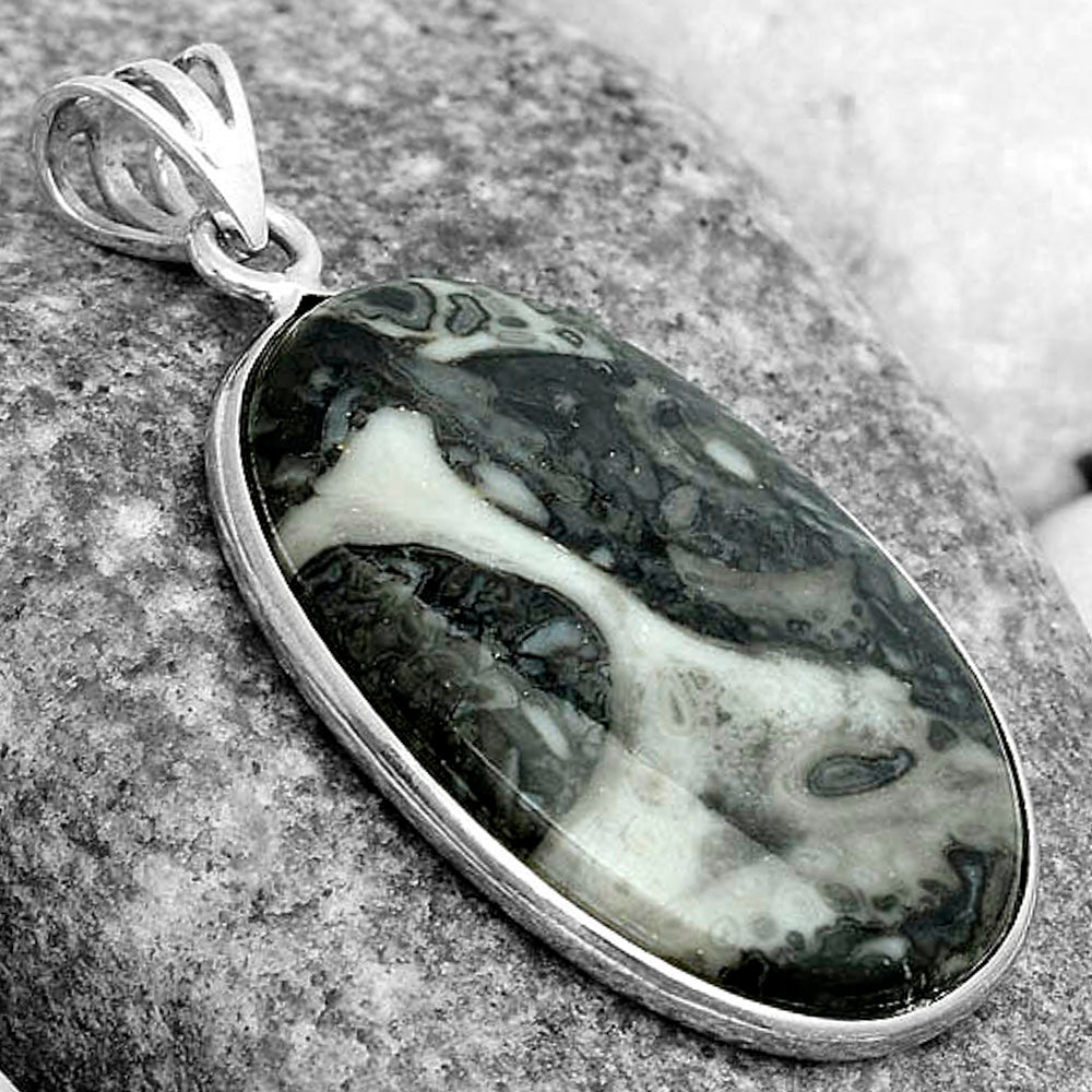 Natural Mexican Cabbing Fossil Pendant P-1001 SDP123043