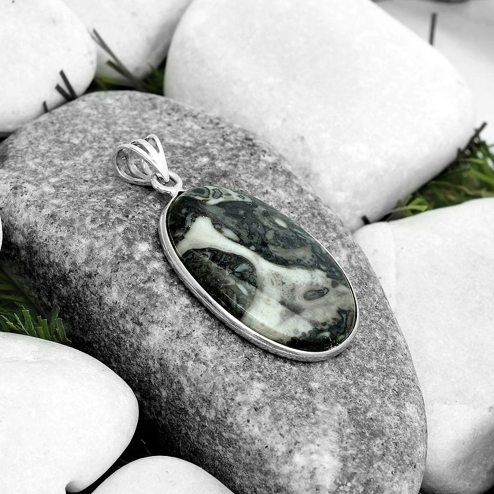 Natural Mexican Cabbing Fossil Pendant P-1001 SDP123043