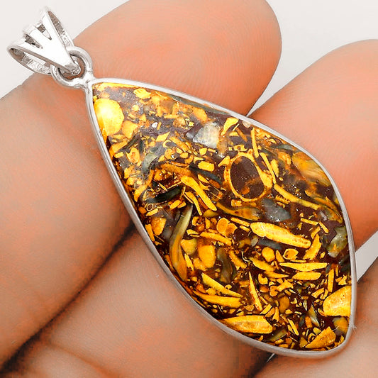 Natural Coquina Fossil Jasper - India Pendant P-1001 SDP123045