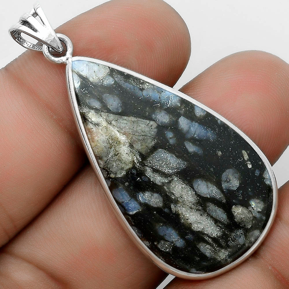 Llanite Blue Opal Crystal Sphere Pendant P-1001 SDP123084
