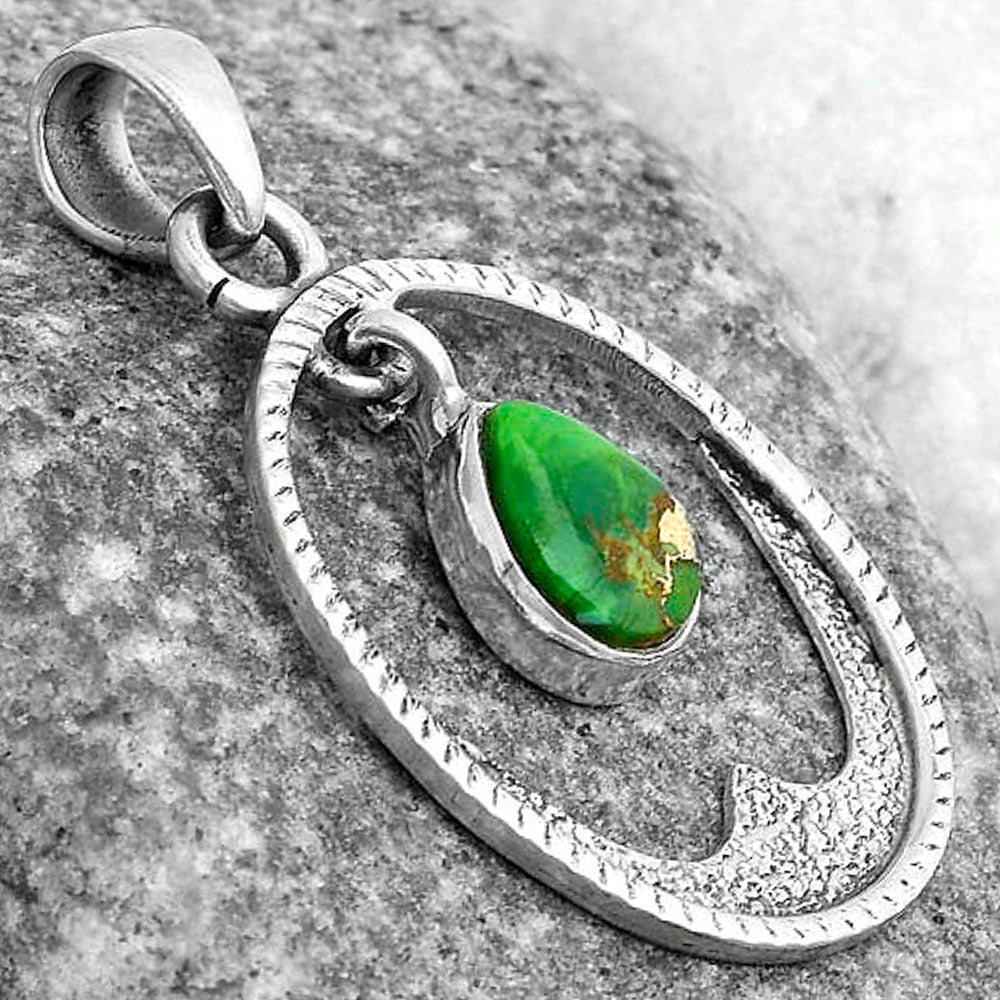 Copper Green Turquoise - Arizona Pendant P-1629 SDP123113