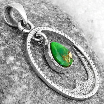 Copper Green Turquoise - Arizona Pendant P-1629 SDP123113