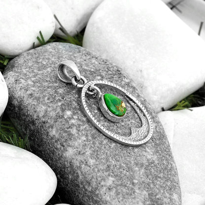 Copper Green Turquoise - Arizona Pendant P-1629 SDP123113