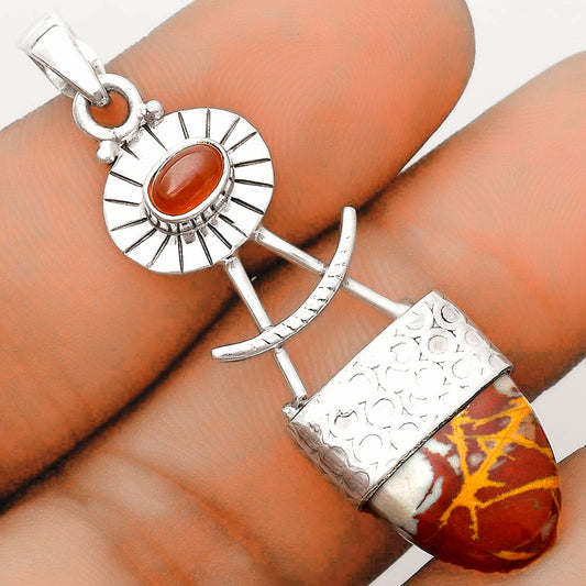 Natural Noreena Jasper & Carnelian Pendant P-1193 SDP123118