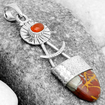 Natural Noreena Jasper & Carnelian Pendant P-1193 SDP123118
