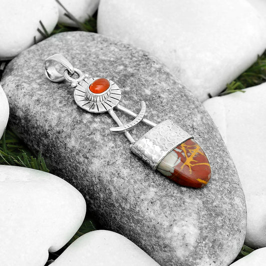Natural Noreena Jasper & Carnelian Pendant P-1193 SDP123118