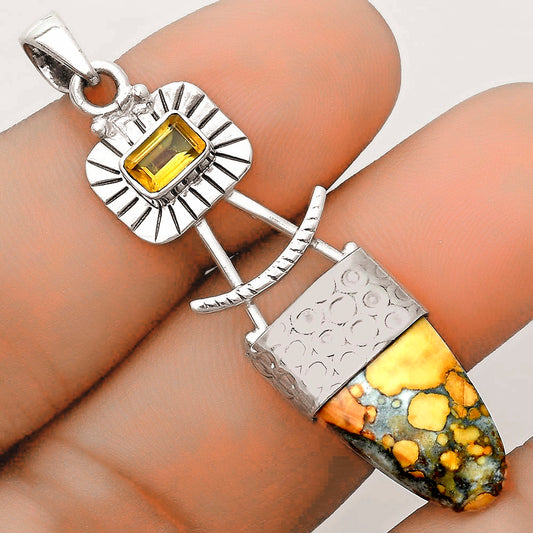 Maligano Jasper - Indonesia & Citrine Pendant P-1193 SDP123145