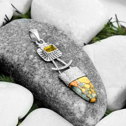 Maligano Jasper - Indonesia & Citrine Pendant P-1193 SDP123145