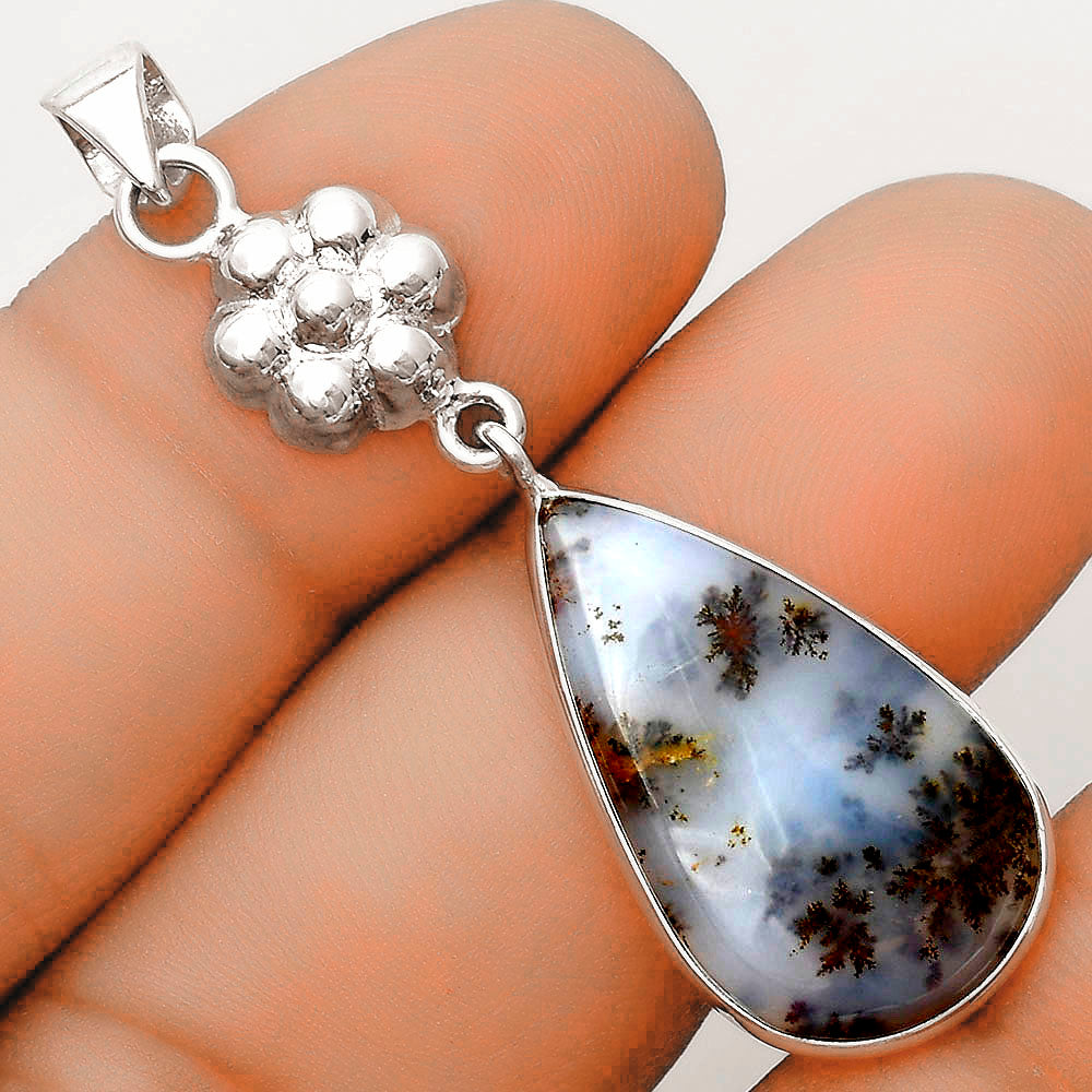 Natural Robinson Ranch Plume Agate Pendant P-1211 SDP123176