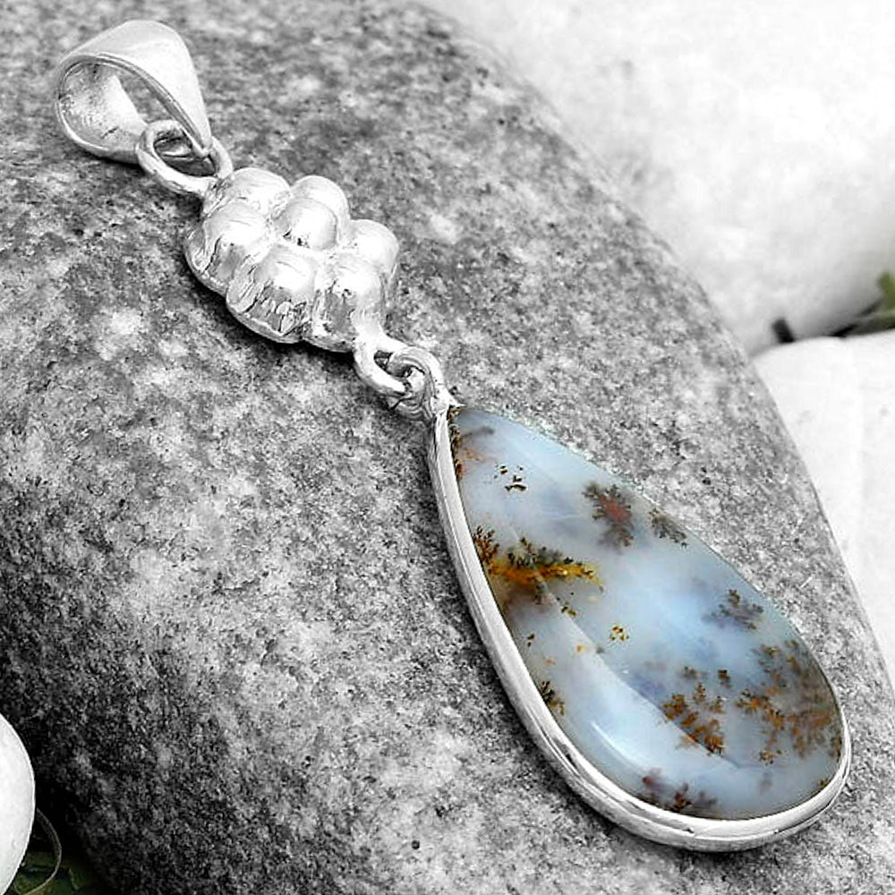Natural Robinson Ranch Plume Agate Pendant P-1211 SDP123176