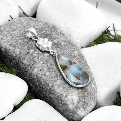 Natural Robinson Ranch Plume Agate Pendant P-1211 SDP123176