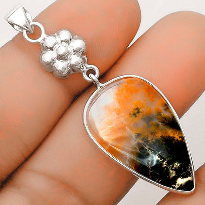 Natural Robinson Ranch Plume Agate Pendant P-1211 SDP123199