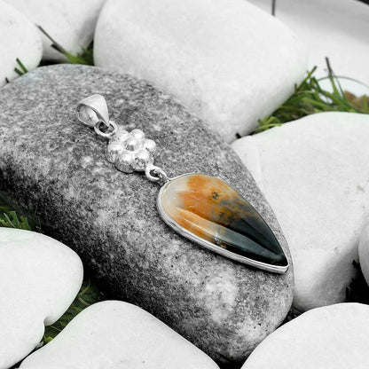 Natural Robinson Ranch Plume Agate Pendant P-1211 SDP123199