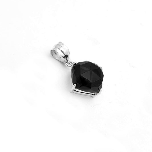 Faceted Natural Black Onyx - Brazil Pendant P-1013 SDP123273