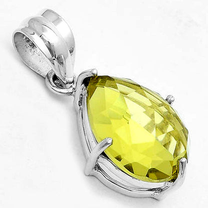 Faceted Natural Lemon Quartz Pendant P-1013 SDP123278