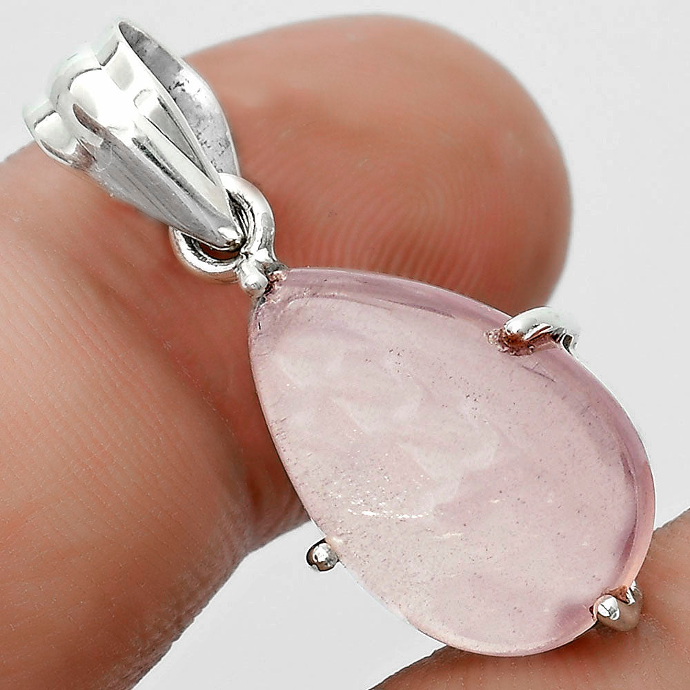 Natural Rose Quartz Cab - Madagascar Pendant P-1013 SDP123295