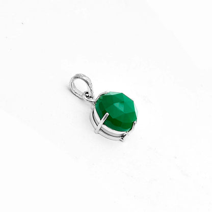Faceted Natural Green Onyx Pendant P-1013 SDP123302