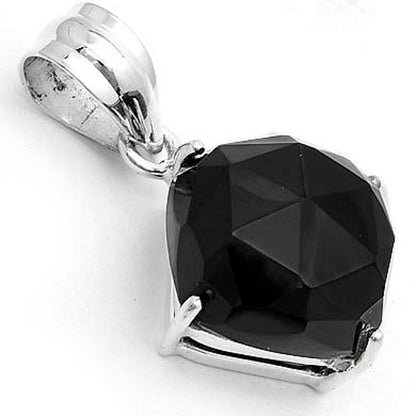 Faceted Natural Black Onyx - Brazil Pendant P-1013 SDP123305