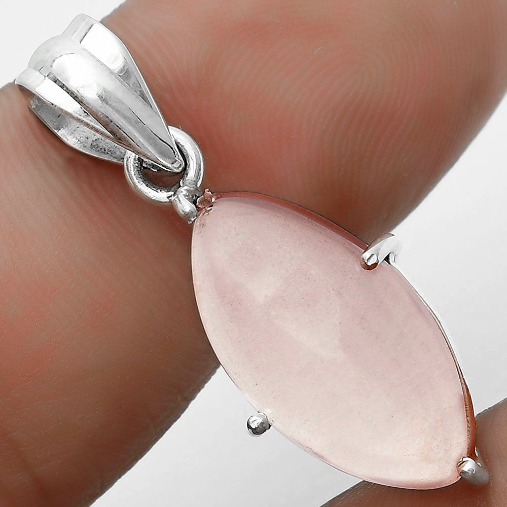 Natural Rose Quartz Cab - Madagascar Pendant P-1013 SDP123315
