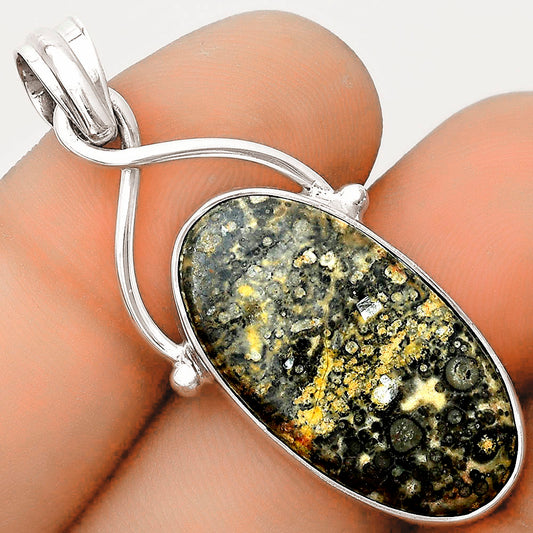 Natural Leopard Skin Jasper Pendant P-1031 SDP123403