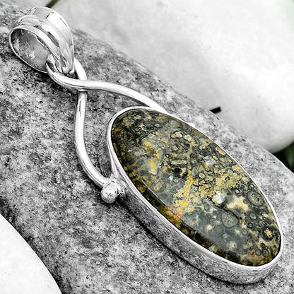 Natural Leopard Skin Jasper Pendant P-1031 SDP123403