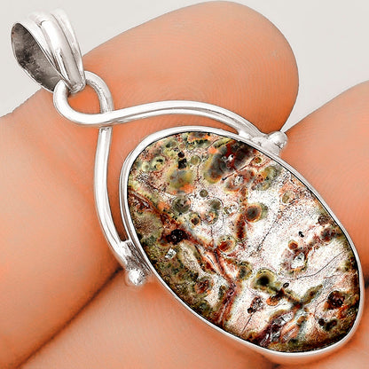 Natural Leopard Skin Jasper Pendant P-1031 SDP123404