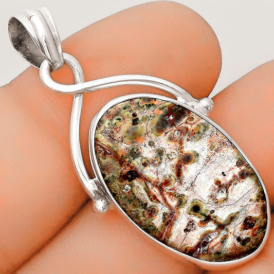 Natural Leopard Skin Jasper Pendant P-1031 SDP123404