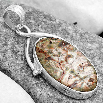 Natural Leopard Skin Jasper Pendant P-1031 SDP123404